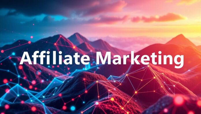 vários pontos de conexão de internet escrito marketing de afiliados