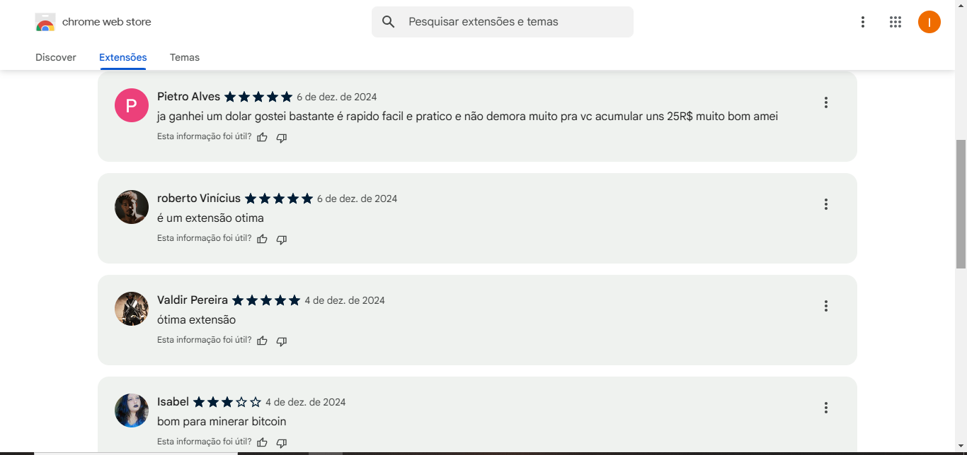 avaliações sobre a extensão slice